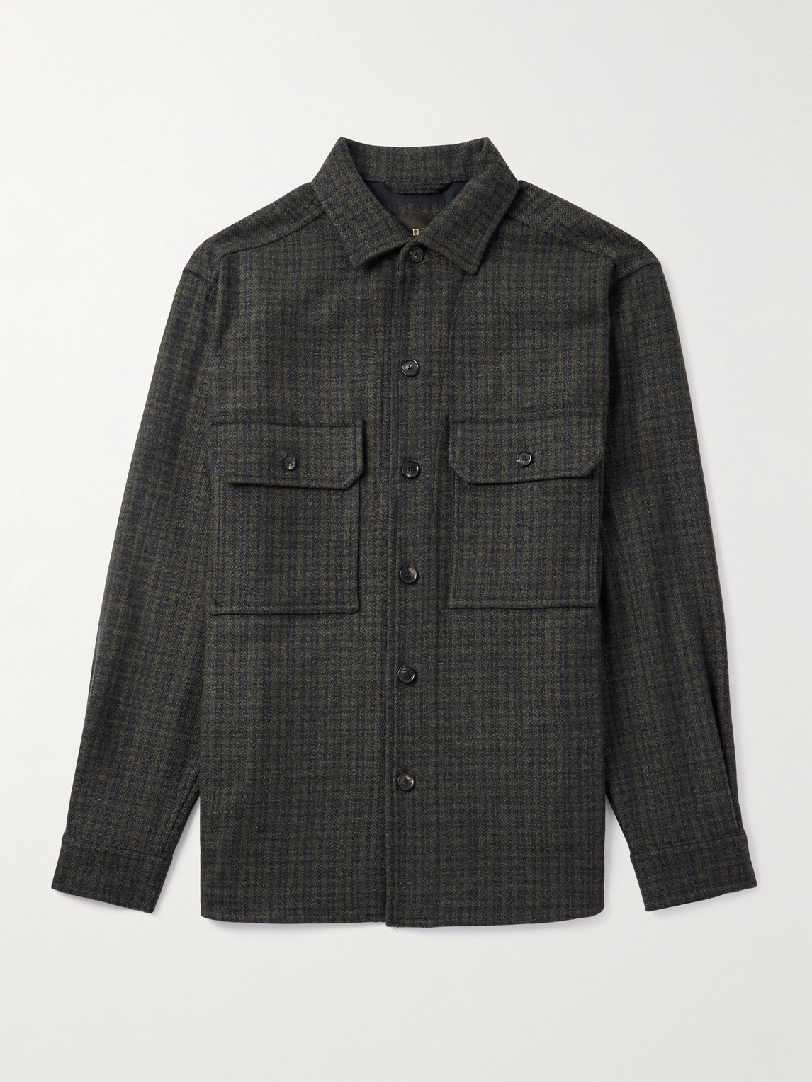 Loro Piana Ambrose Checked Cashmere and Mohair-Blend Overshirt - Men