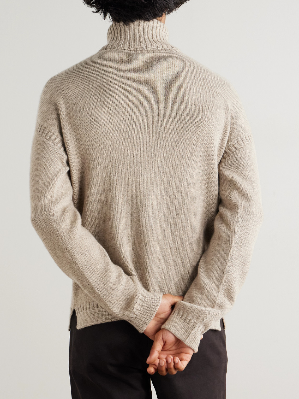 Loro Piana Cashmere Rollneck Sweater In Neutral