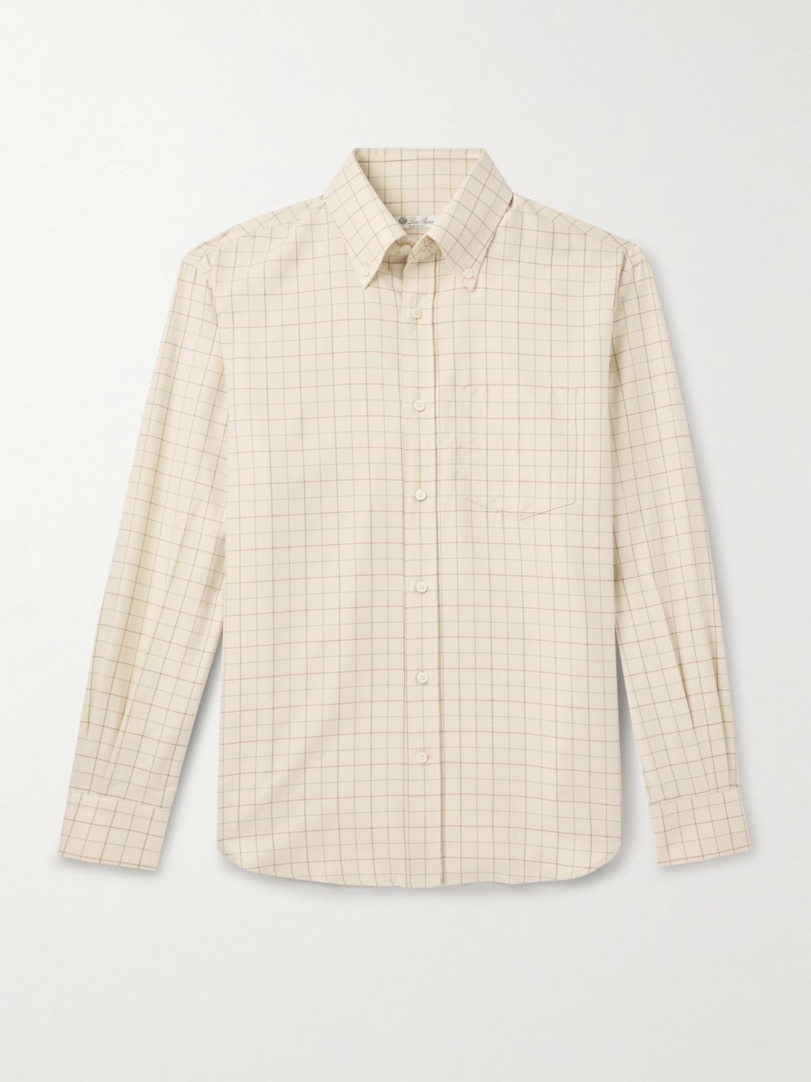 Loro Piana Elia Button Down-Collar Checked Cotton Shirt - Men