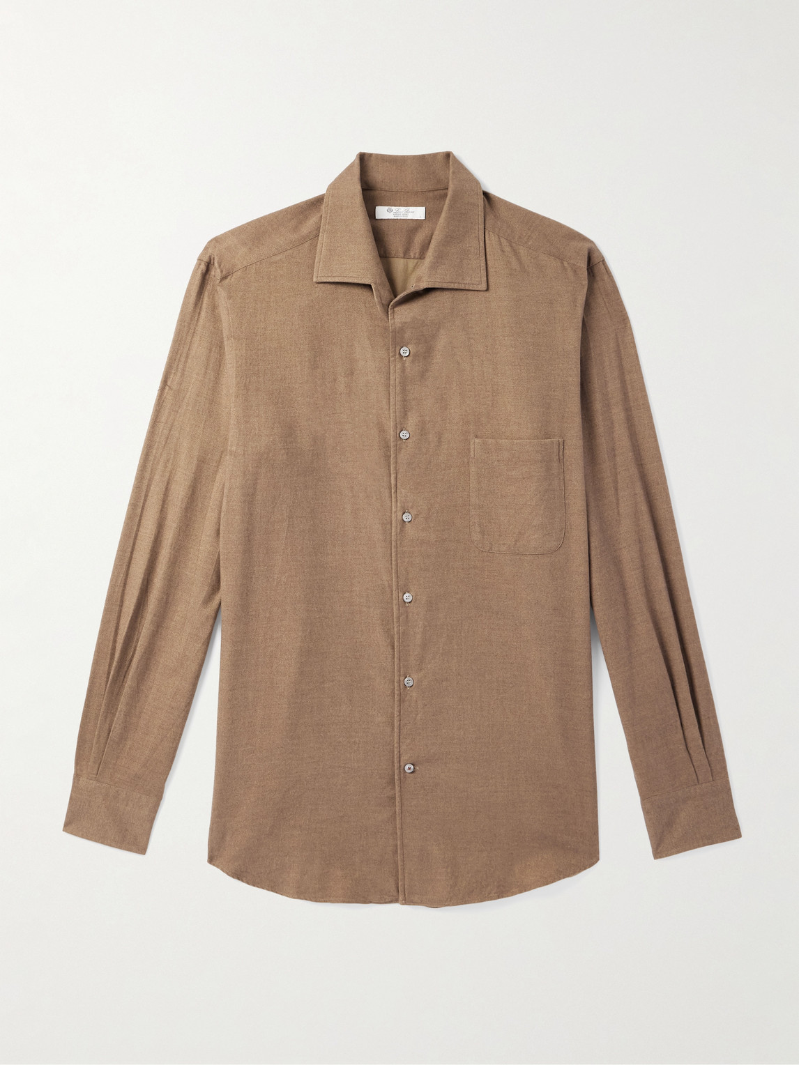 Loro Piana Loro Piana - André Cotton-Twill Shirt - Men - Brown - M aus 100% Cotton in Brown