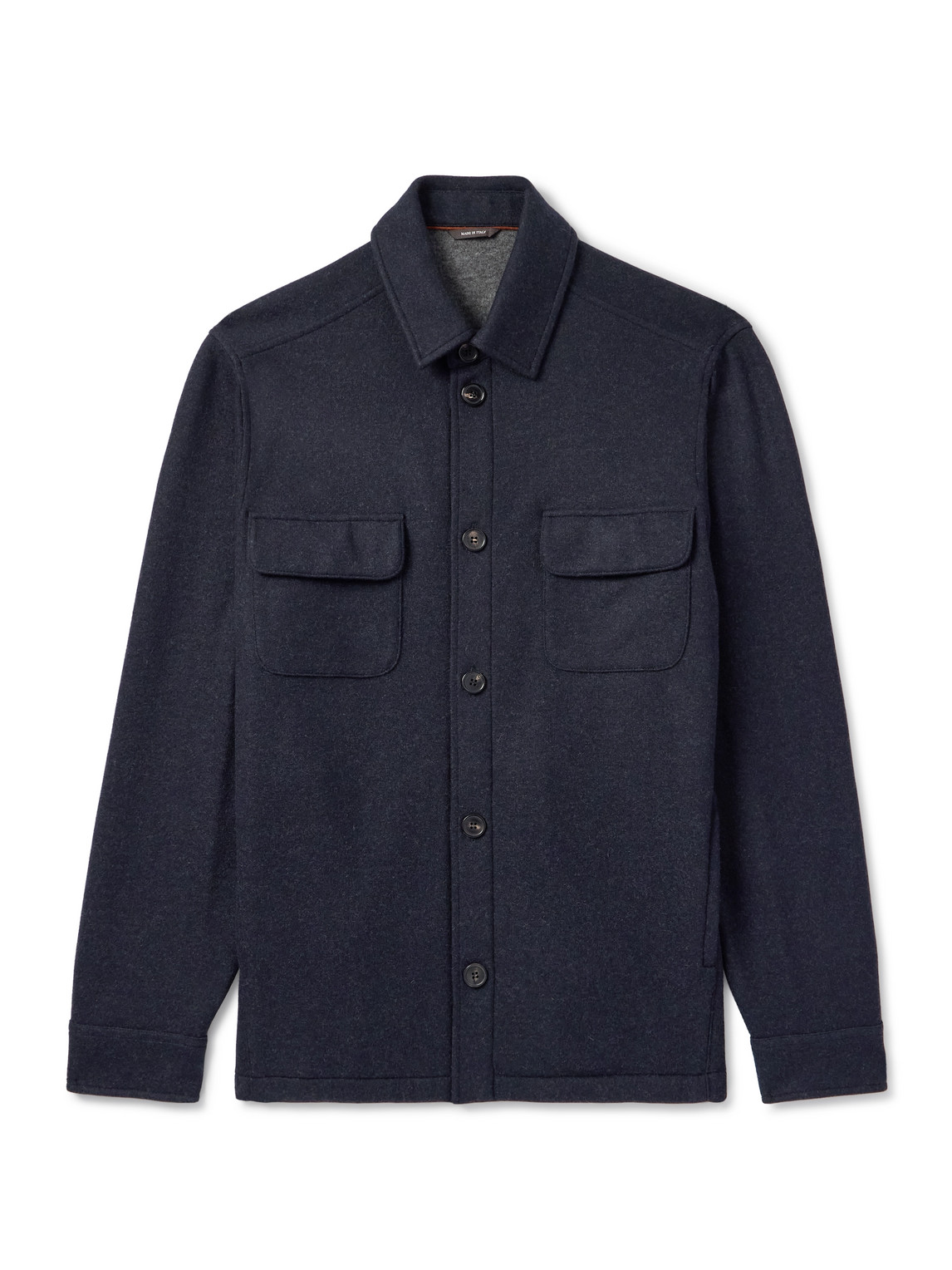 Loro Piana Marco Jersey Novalis Overshirt In Blue