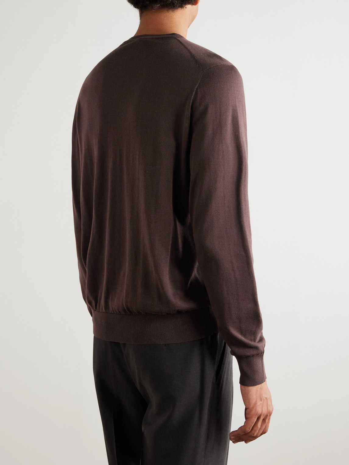  Loro Piana - Ice Wish™ Sea Island Cotton Sweater - Men - Brown - It 46 