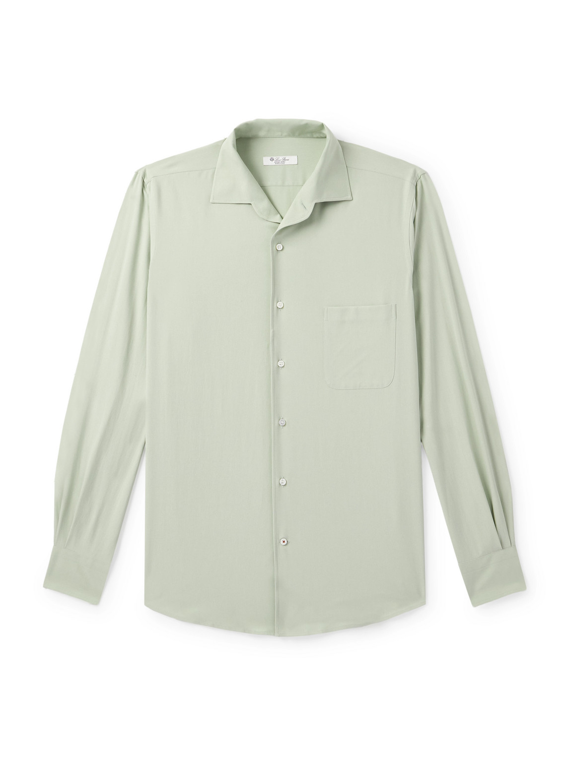 Loro Piana André Silk Shirt In Green