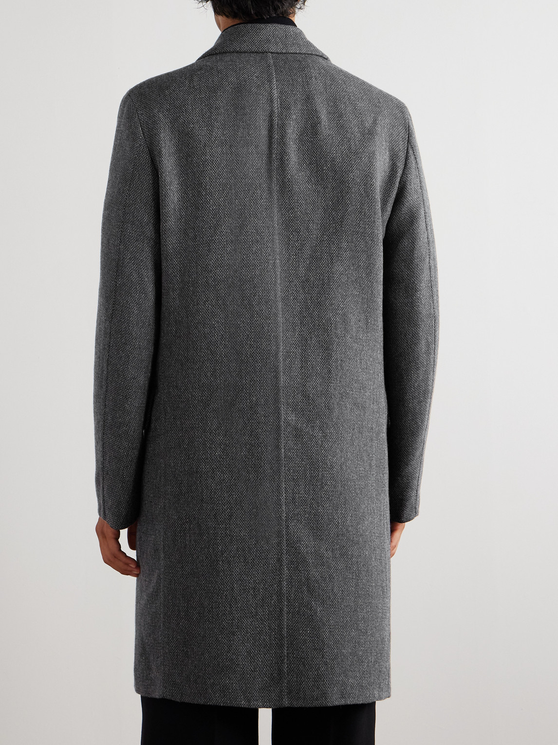 Loro Piana John Cashmere And Linen-blend Coat In Gray