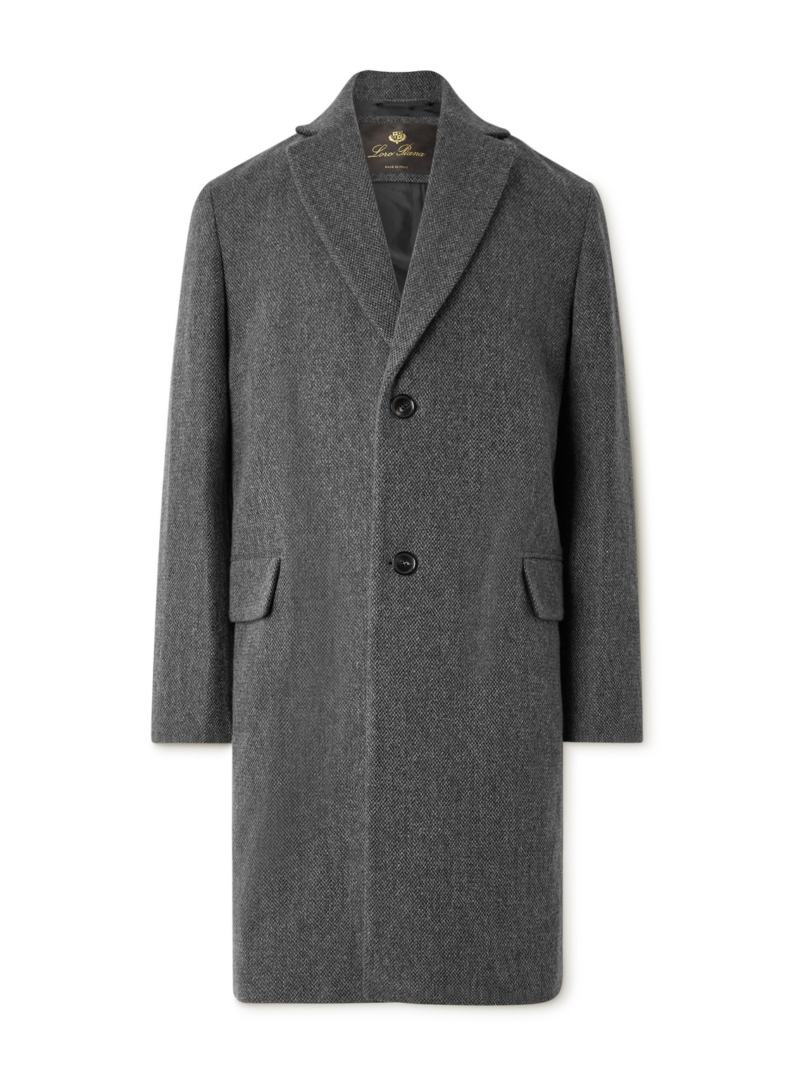 Loro Piana John Cashmere And Linen-blend Coat In Gray