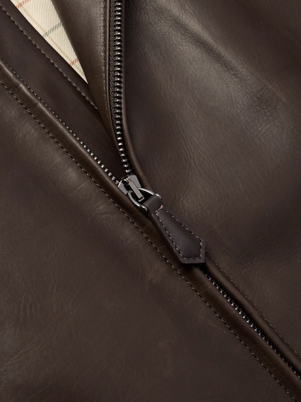 Loro Piana Leather Bomber Jacket