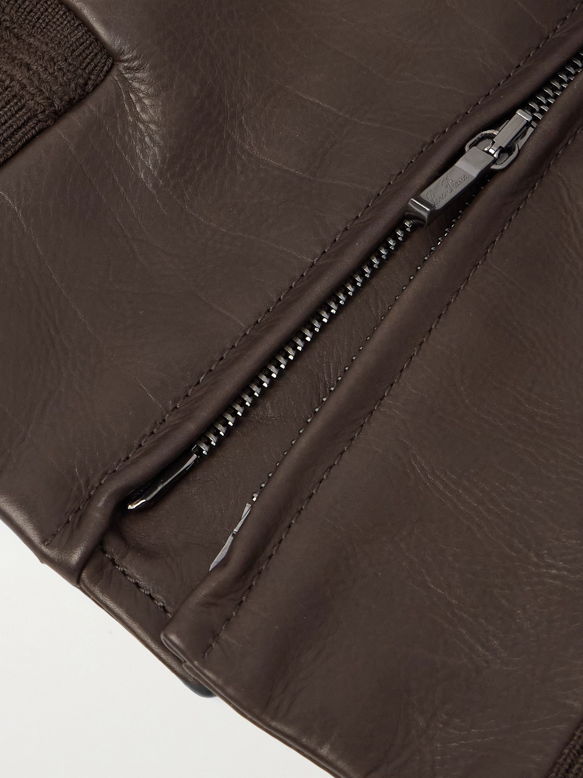 Loro Piana Leather Bomber Jacket