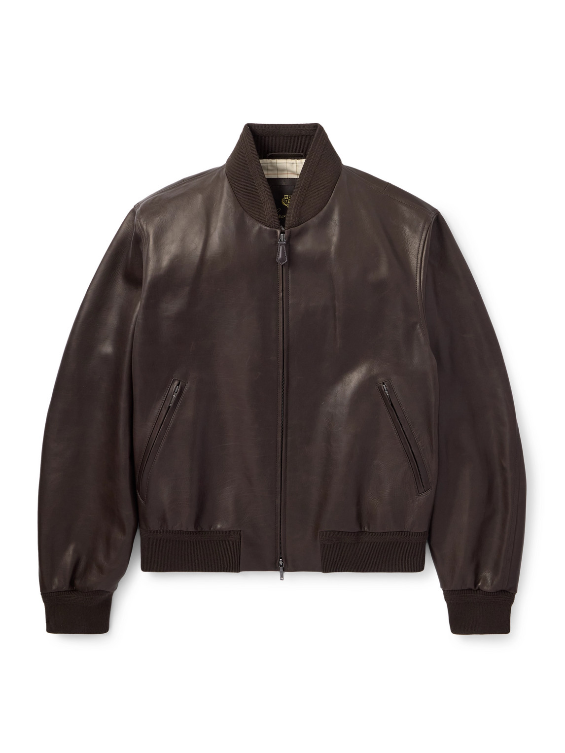 Loro Piana Leather Bomber Jacket