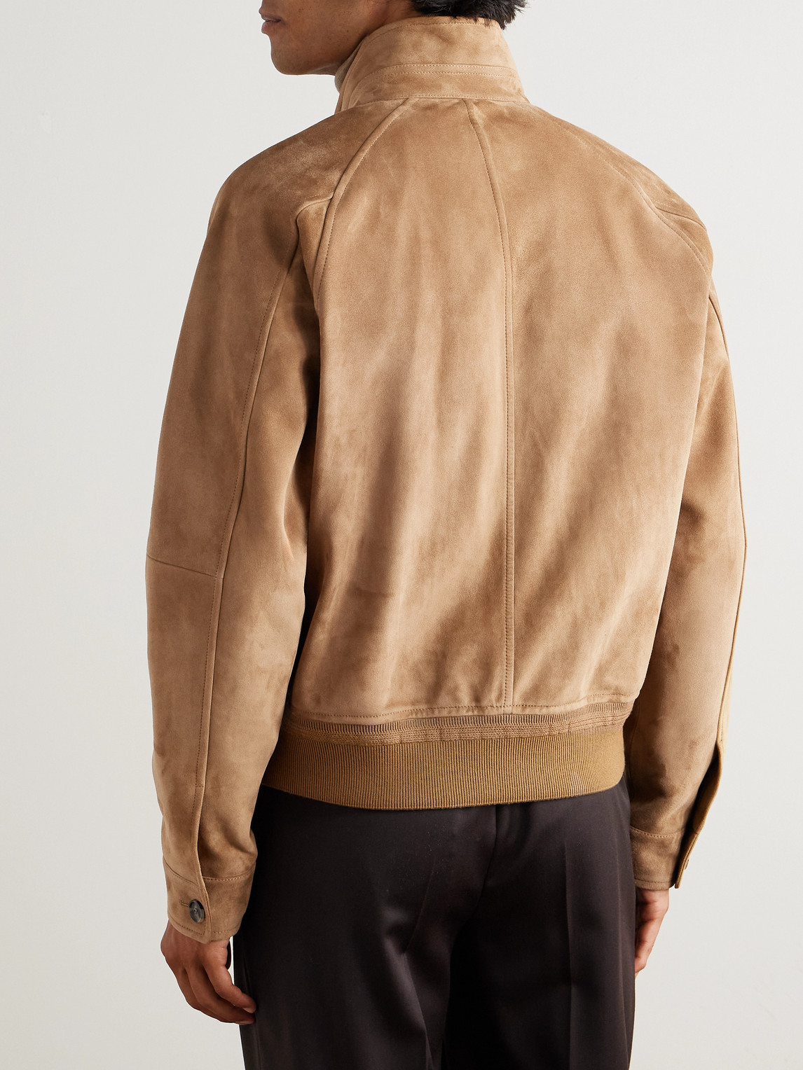  Loro Piana - Novak Suede Bomber Jacket - Men - Neutrals - It 46 