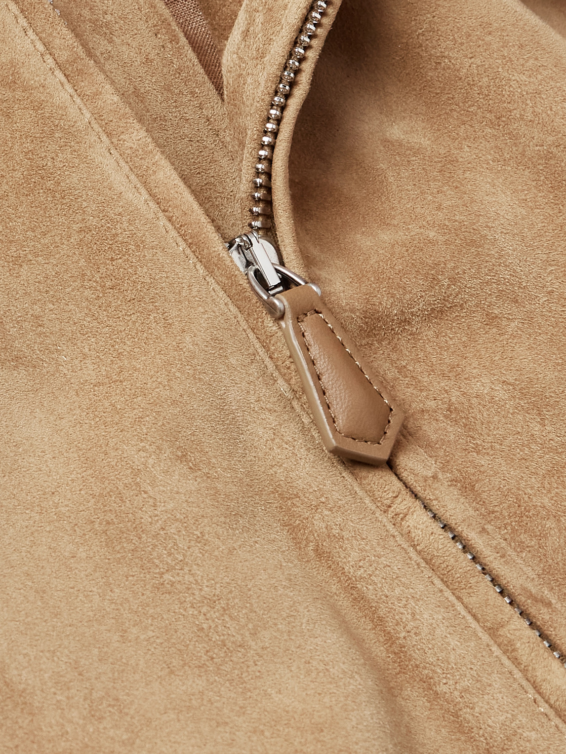  Loro Piana - Novak Suede Bomber Jacket - Men - Neutrals - It 46 