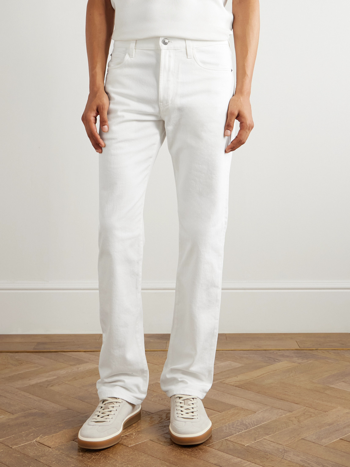 Loro Piana New York Slim-fit Jeans In White
