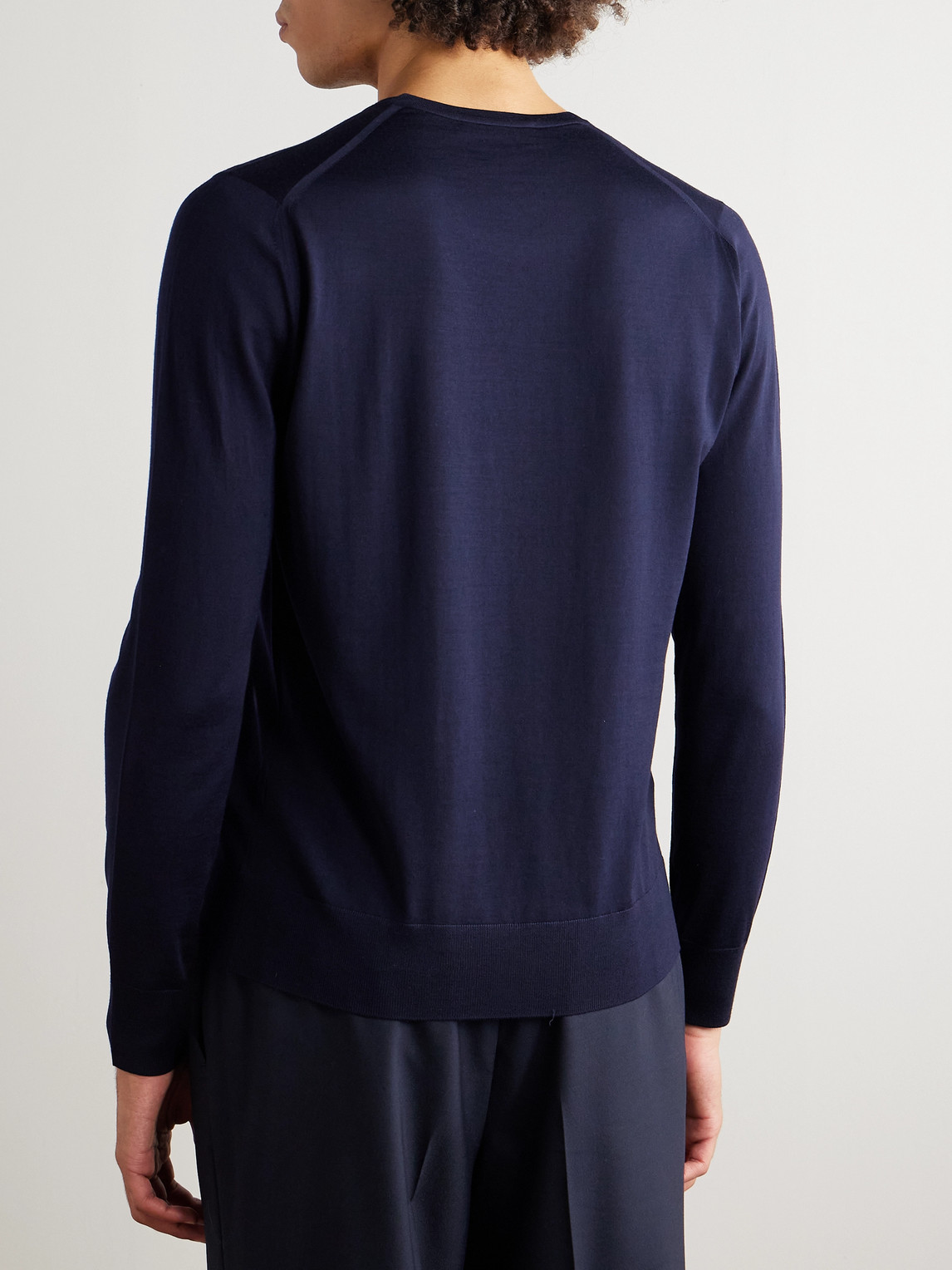 Loro Piana Wish® Virgin Wool Sweater In Blue