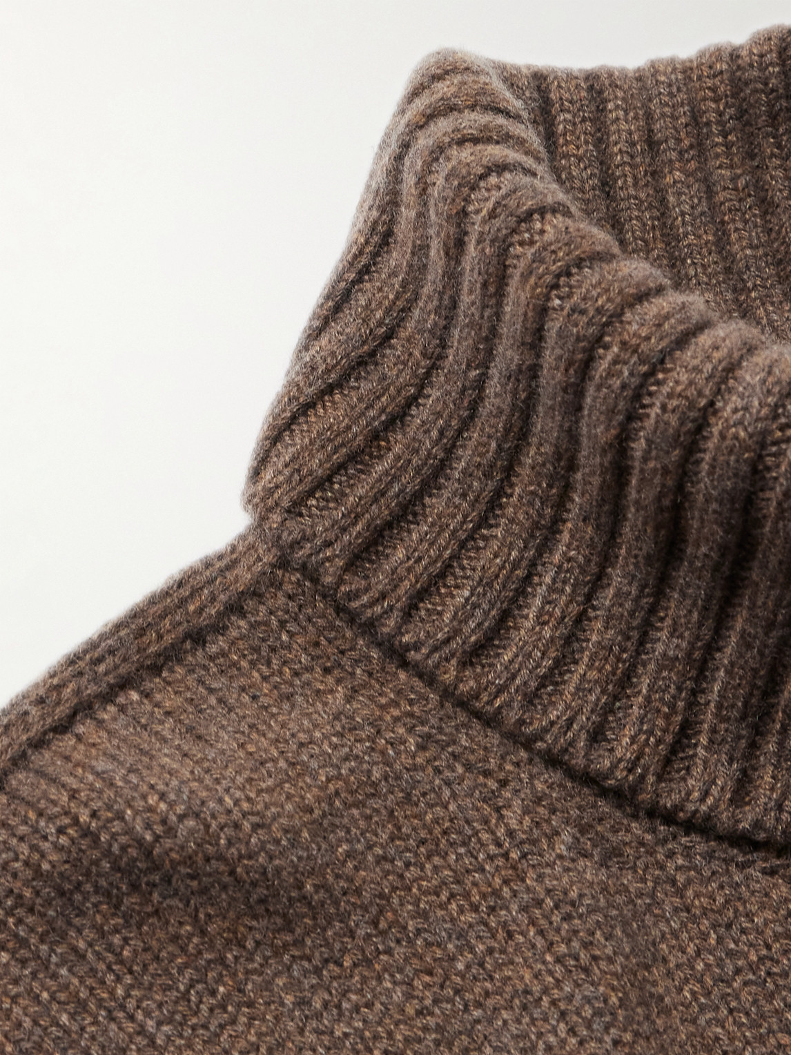 Loro Piana Parksville Baby Cashmere Rollneck Sweater In Brown