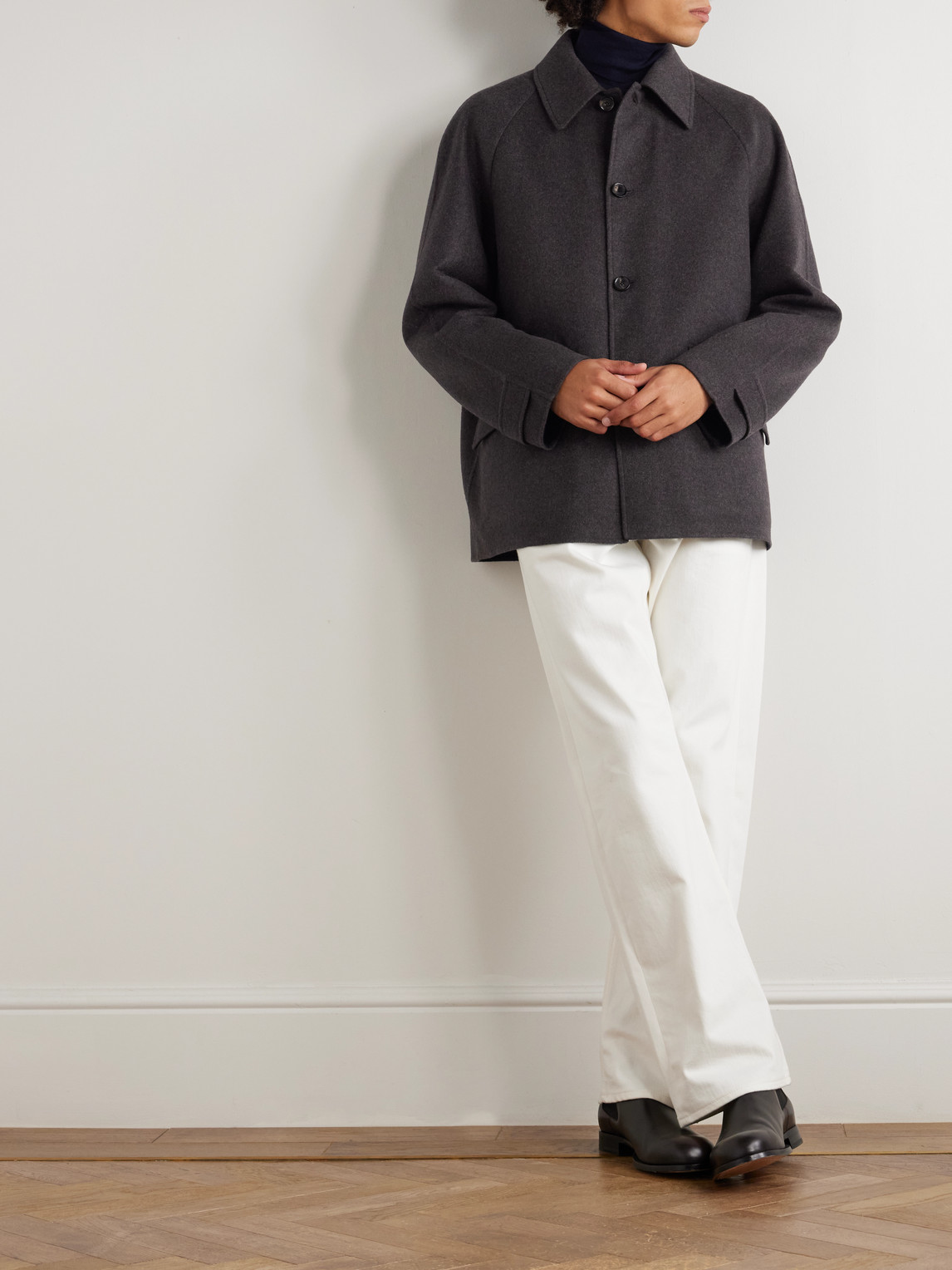 Loro Piana Narvik Oversized Cashmere Coat In Gray