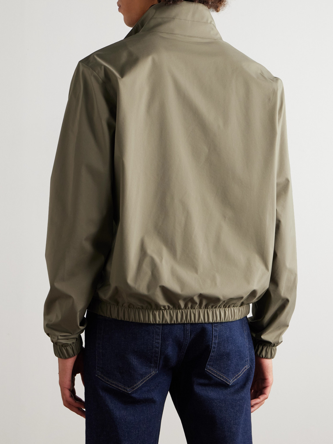 Loro Piana Reversible Windmate® Storm System® Nylon And Cashmere Blouson Jacket In Green