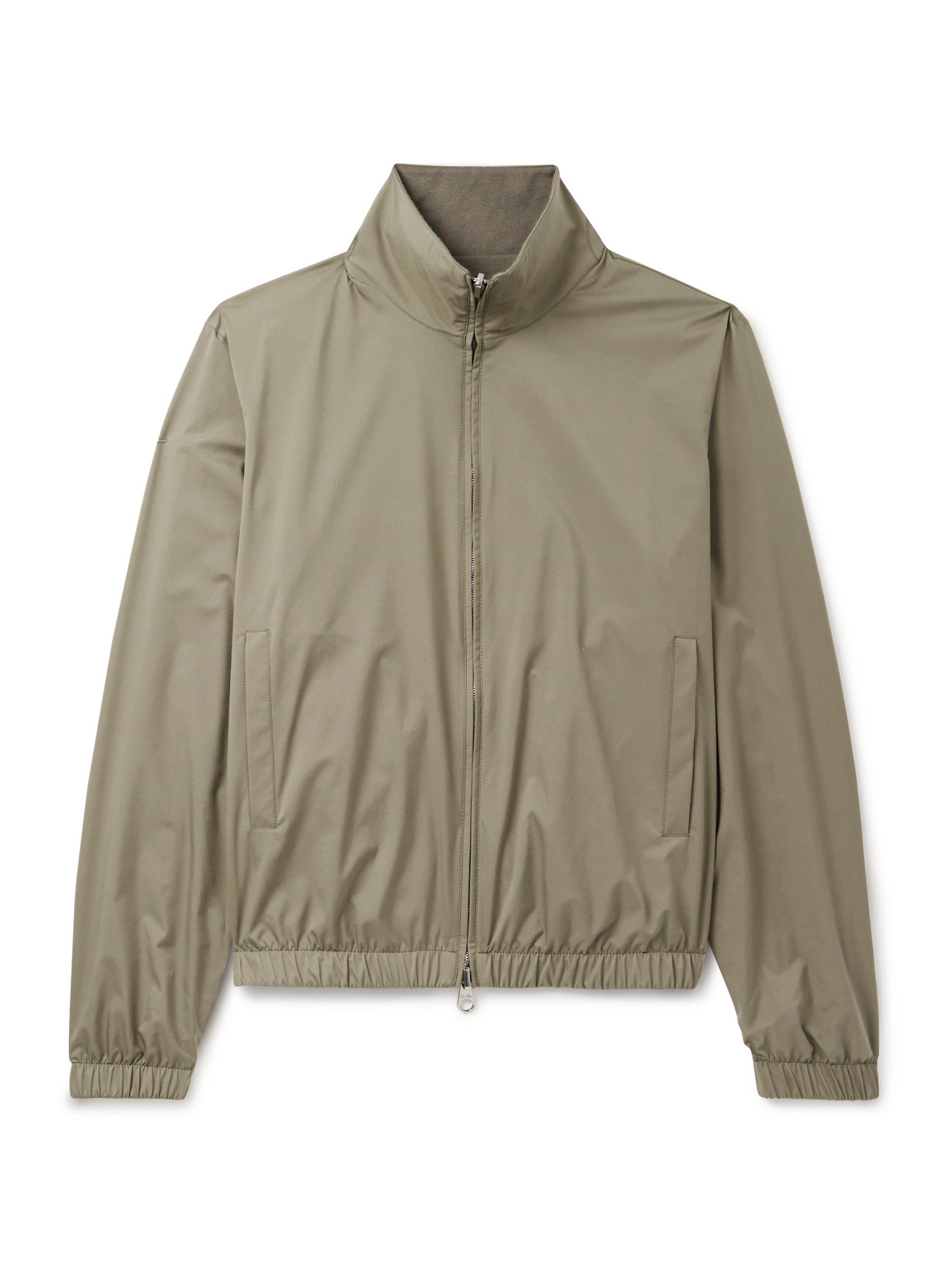 Loro Piana Reversible Windmate® Storm System® Nylon And Cashmere Blouson Jacket In Green