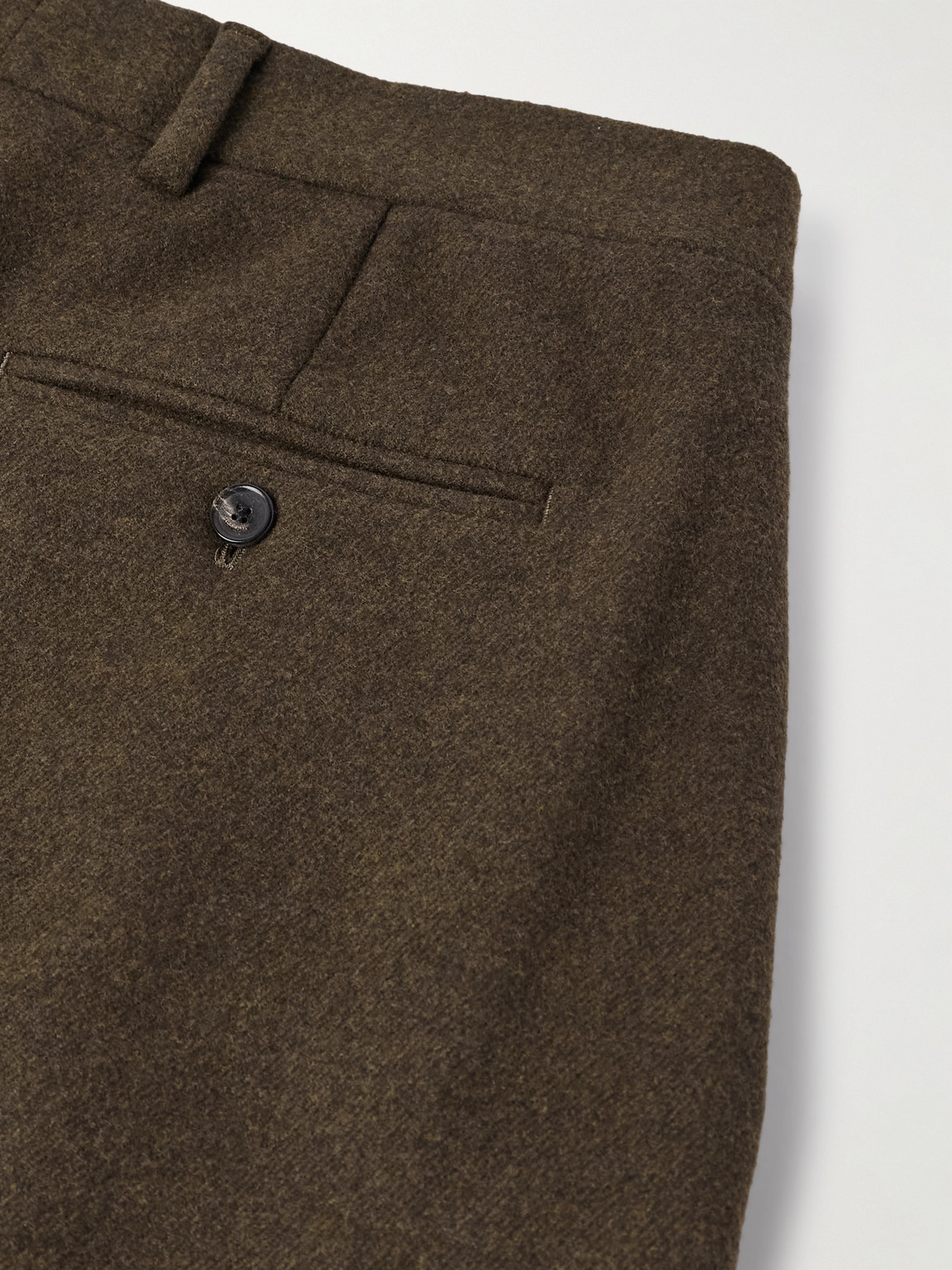 Loro Piana Hubert Pleated Wool And Cashmere-blend Wide-leg Trousers In Brown