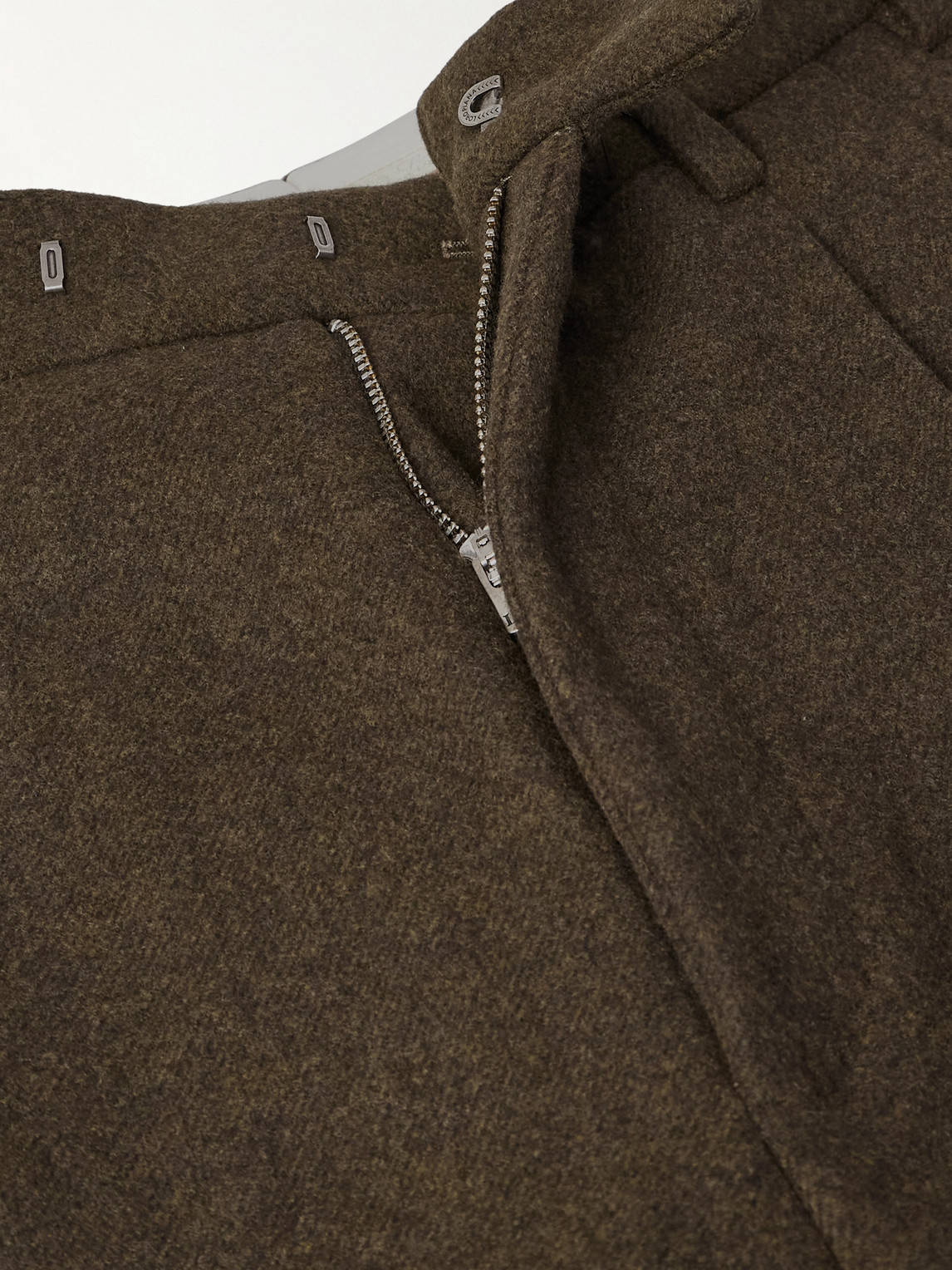 Loro Piana Hubert Pleated Wool And Cashmere-blend Wide-leg Trousers In Brown