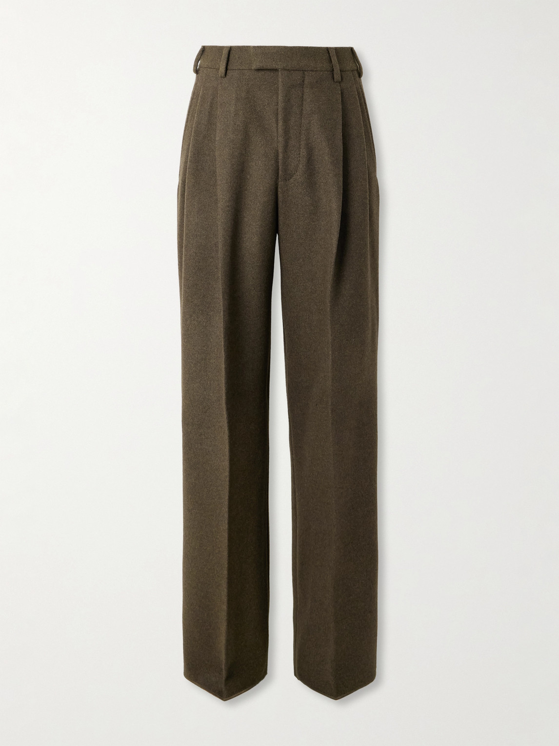 Loro Piana Hubert Pleated Wool and Cashmere-Blend Wide-Leg Trousers - Men