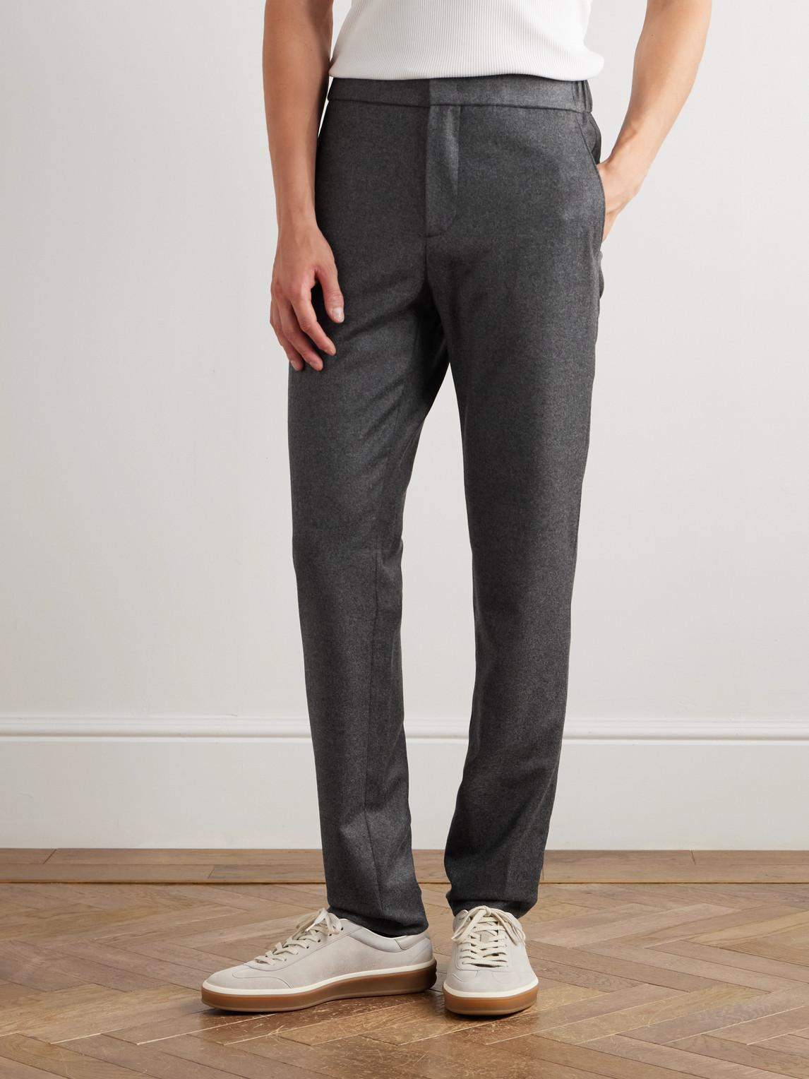 Loro Piana Leisure City Slim-fit Virgin Wool And Cashmere-blend Trousers