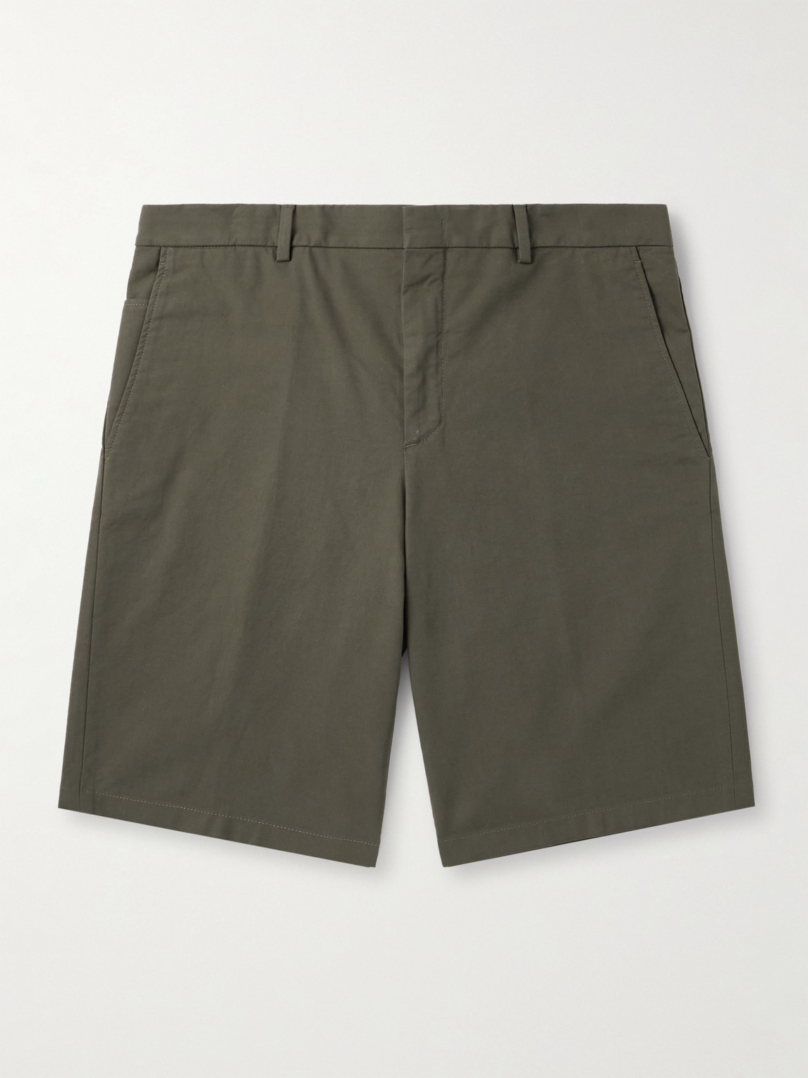 Loro Piana Jarno Straight-Leg Stretch-Cotton Bermuda Shorts - Men