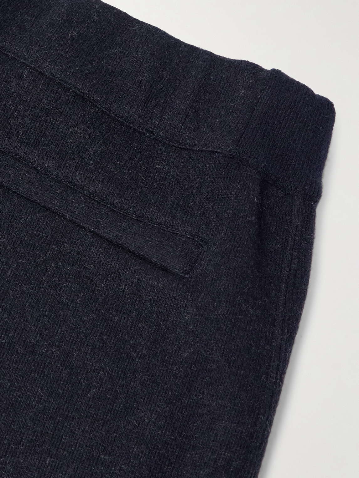Loro Piana Rio Cashmere-blend Jersey Drawstring Trousers In Blue