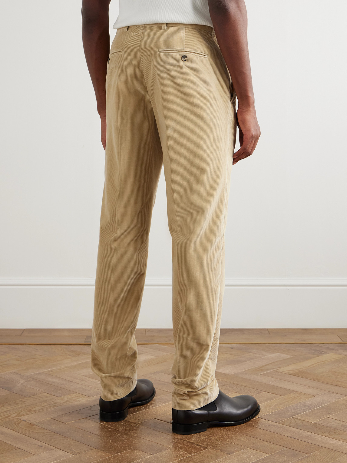 Jarno Hamptons Straight-Leg Cotton-Corduroy Trousers