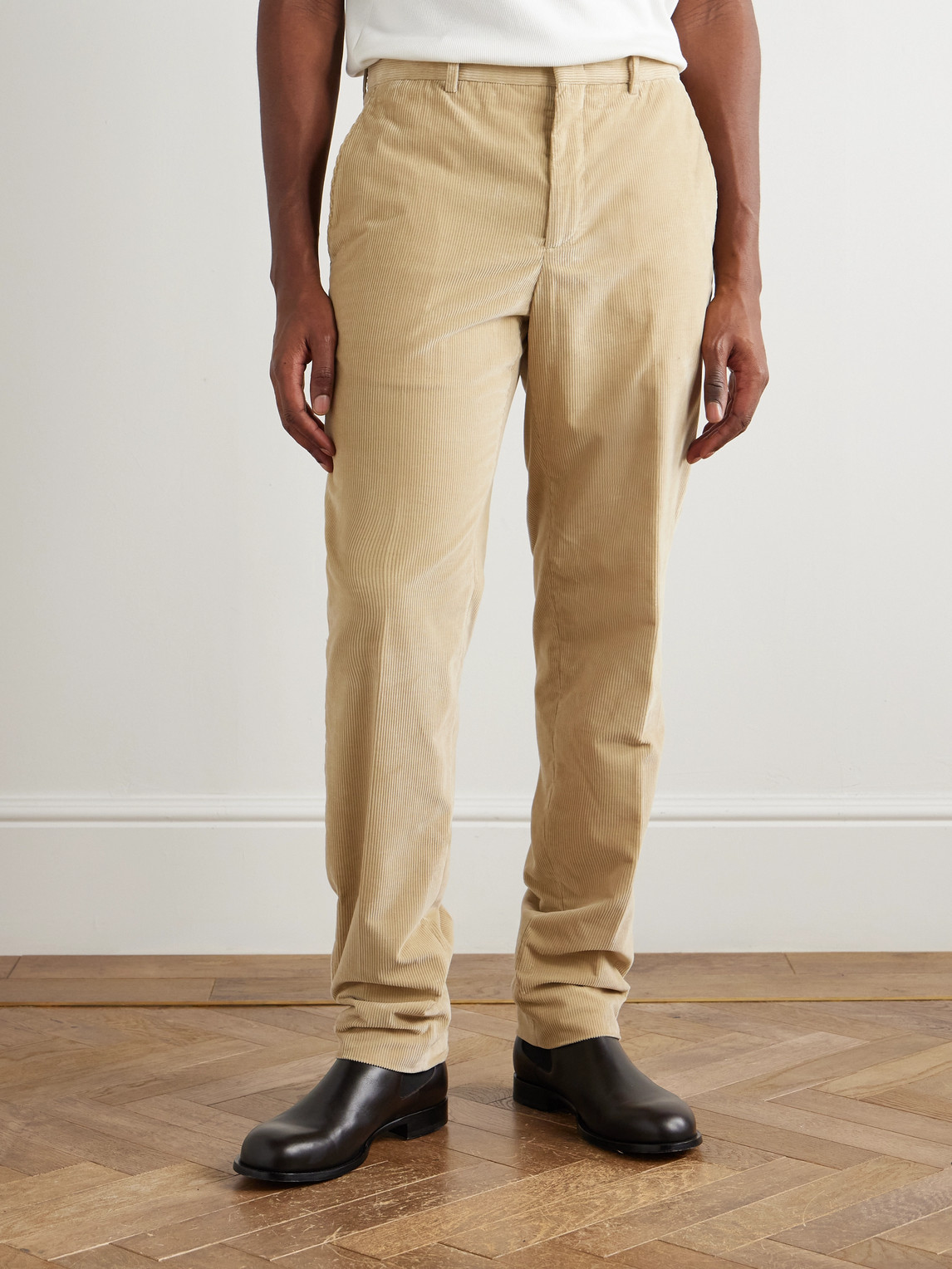 Jarno Hamptons Straight-Leg Cotton-Corduroy Trousers