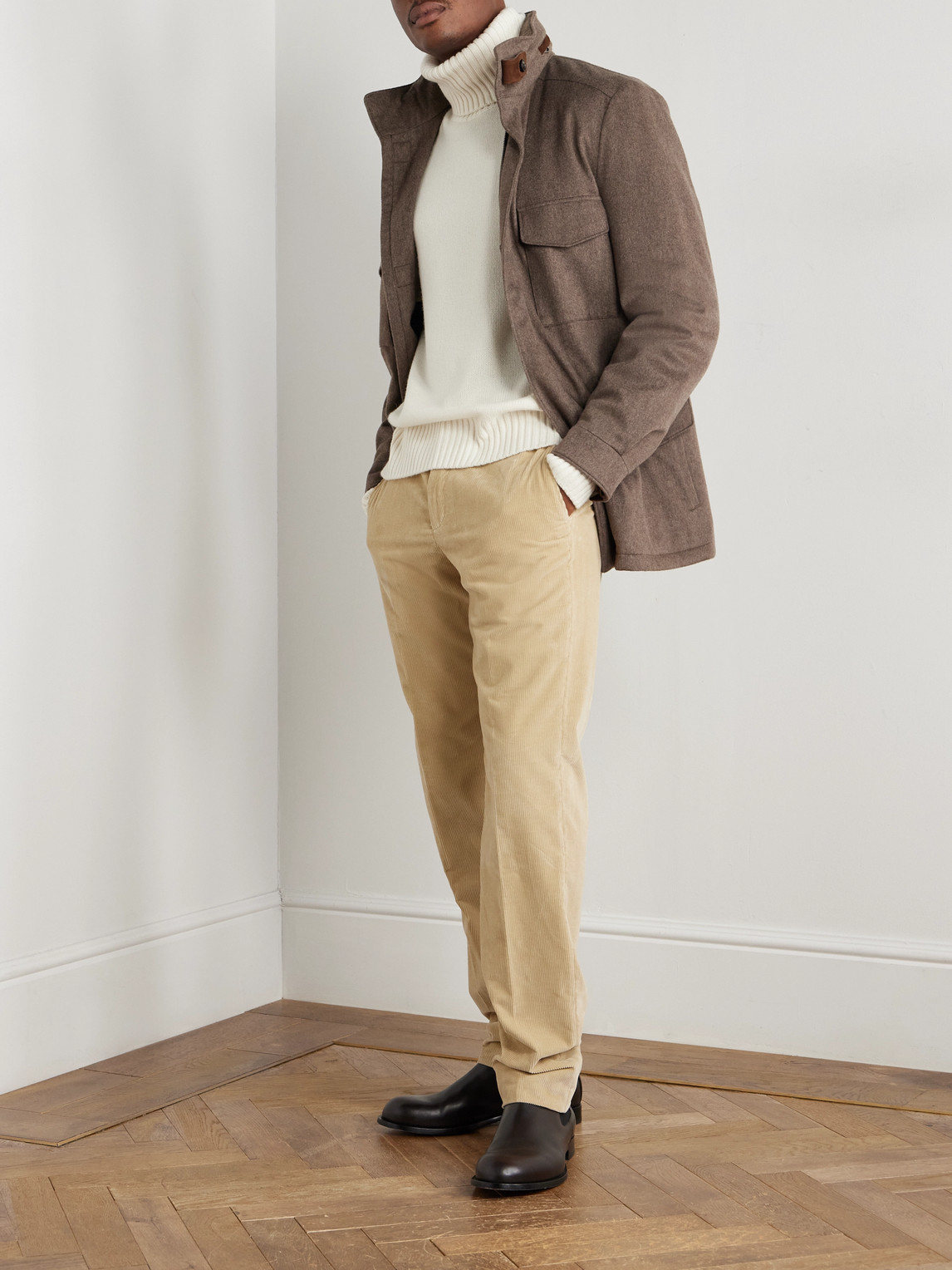 Jarno Hamptons Straight-Leg Cotton-Corduroy Trousers