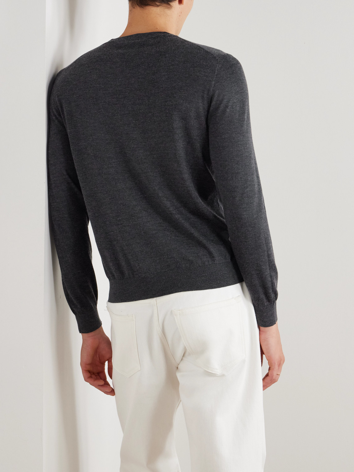 Loro Piana Sottile Slim-fit Wool, Silk And Cashmere-blend Sweater