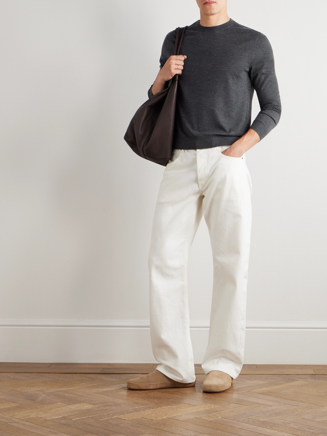 Loro Piana Sottile Slim-fit Wool, Silk And Cashmere-blend Sweater