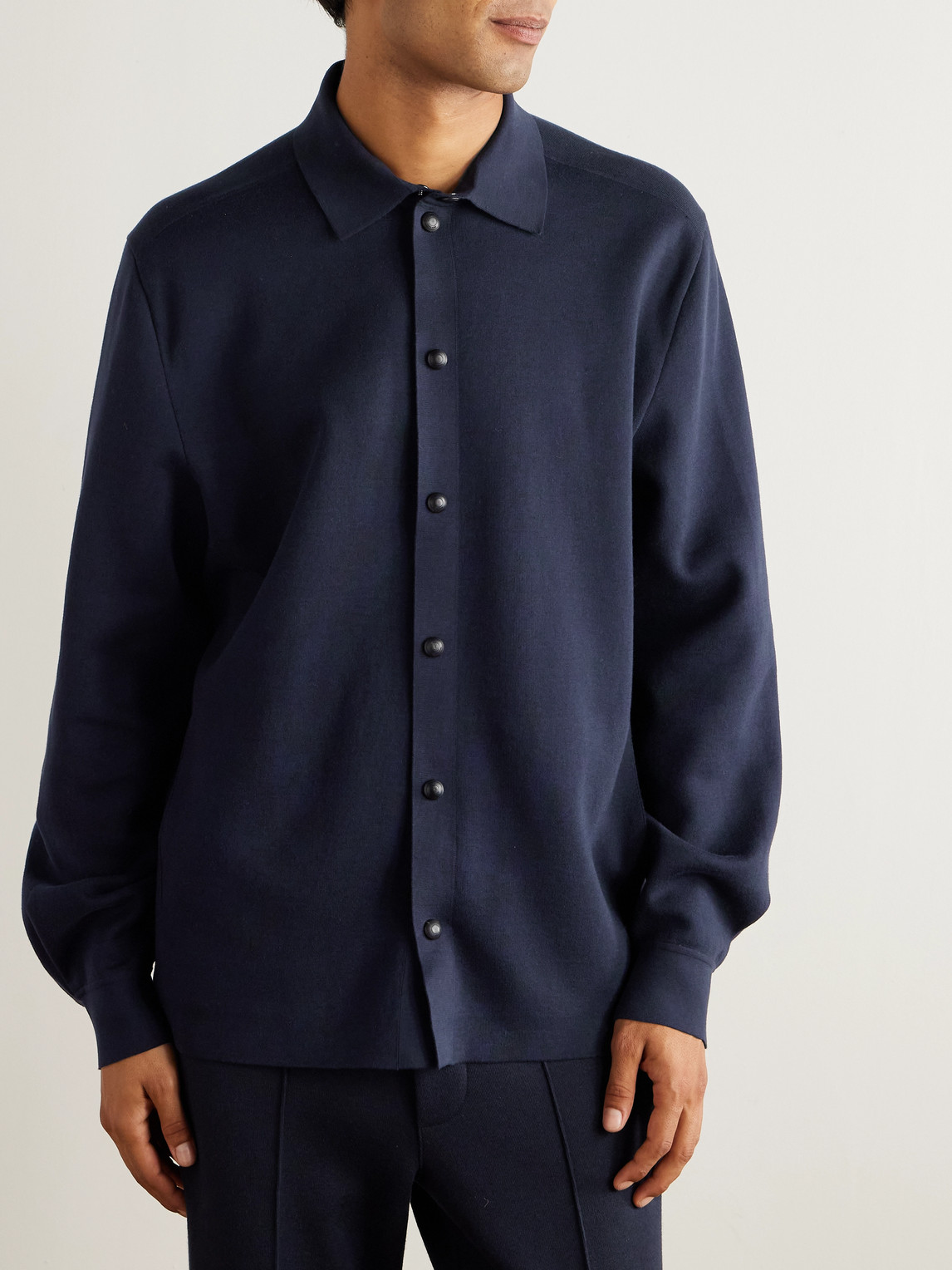 Loro Piana Agapanto Cotton Shirt In Blue