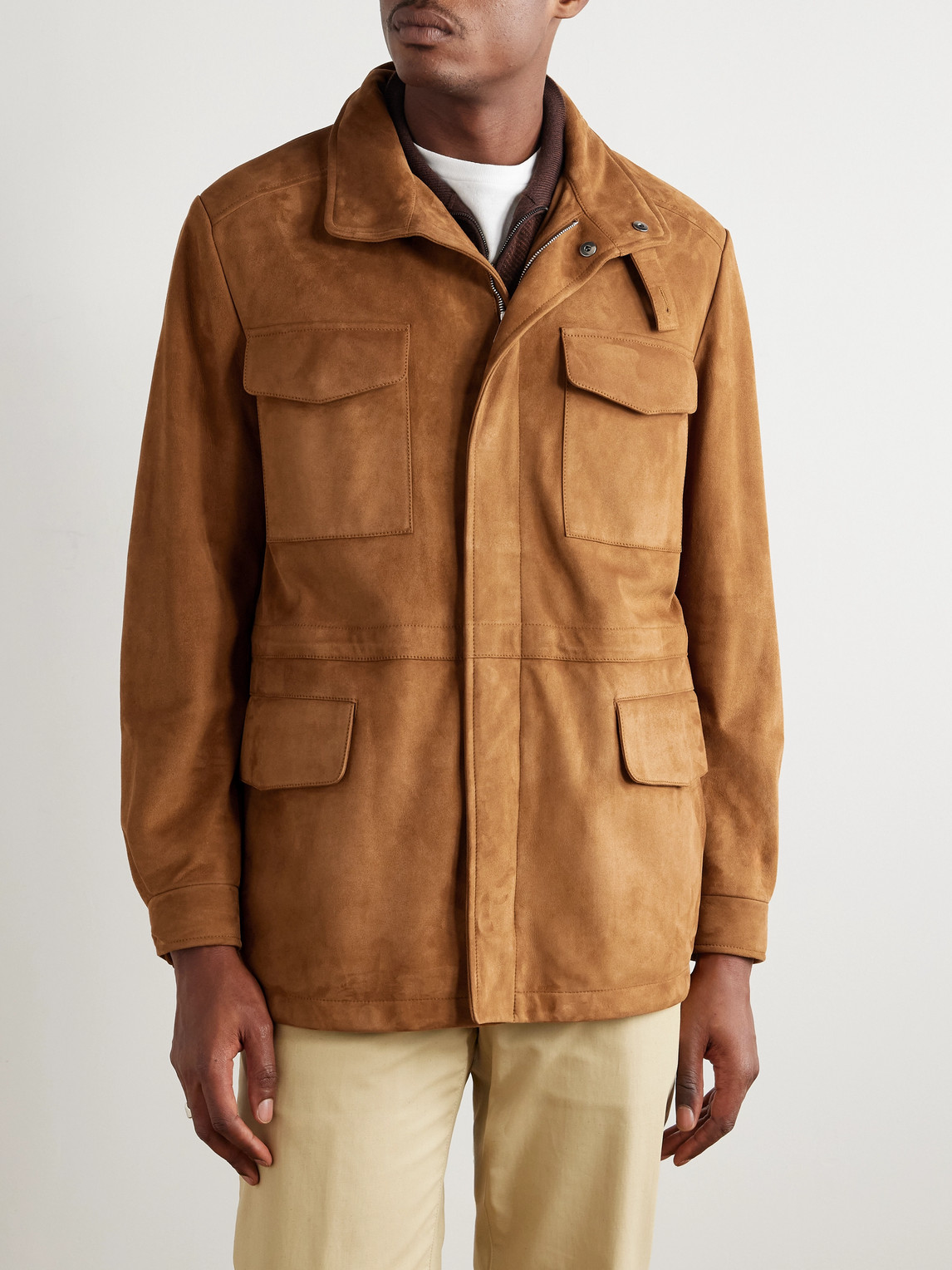  Loro Piana - Suede Field Jacket - Men - Brown - It 46 