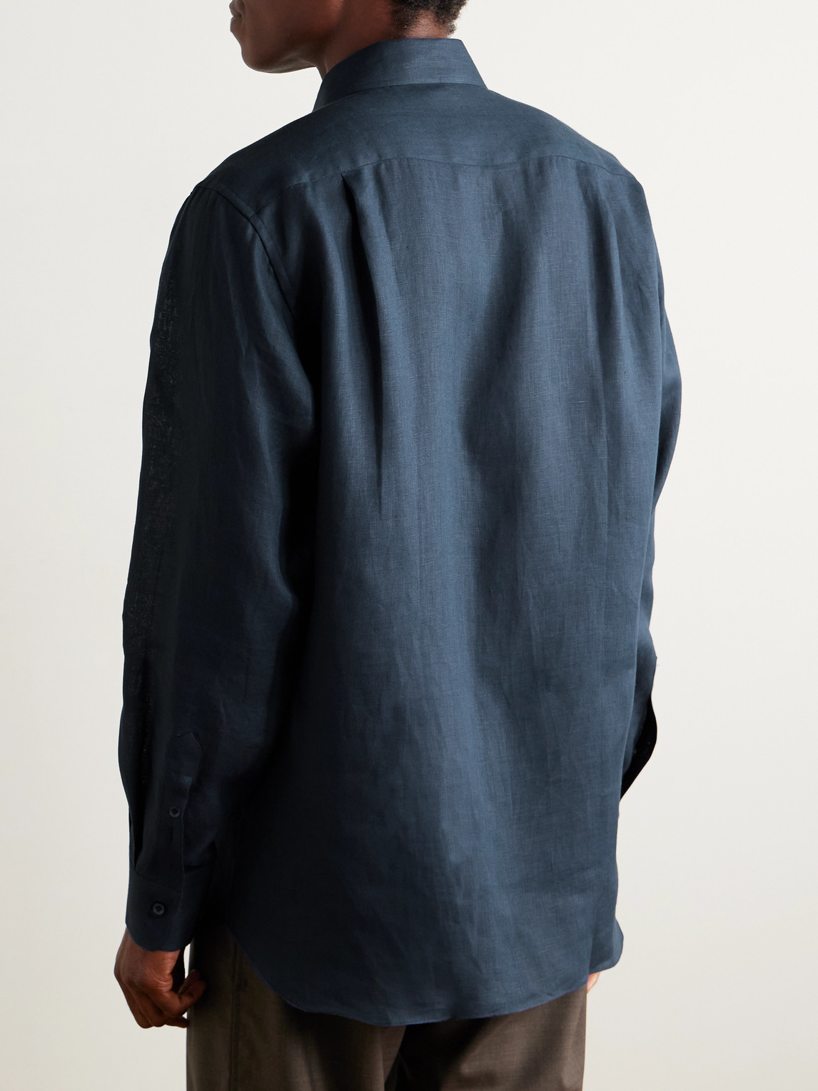 Saman Amel Linen Shirt In Blue