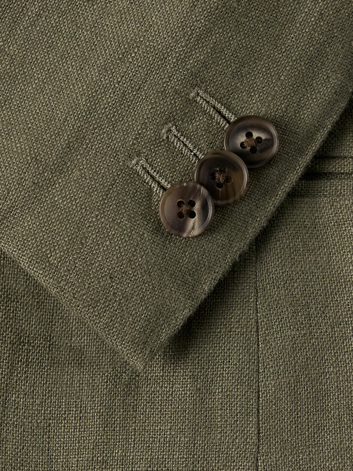 Saman Amel Unstructured Linen Suit Jacket In Green