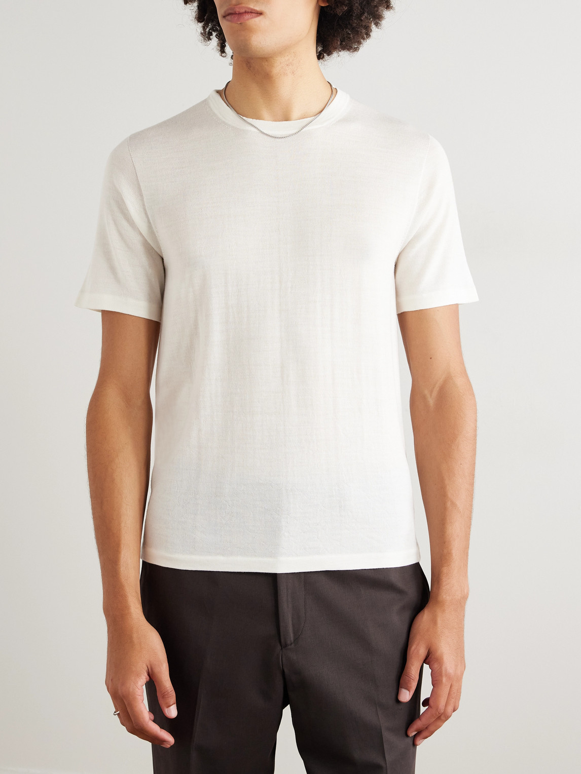 Saman Amel Wool T-shirt In White