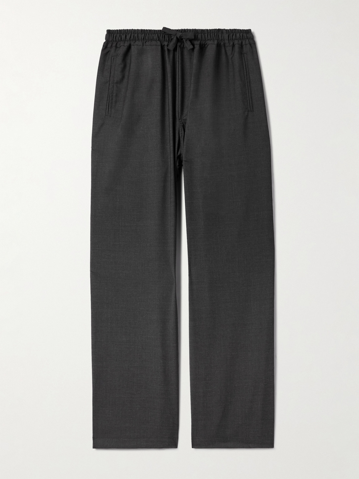 Saman Amel Straight-Leg Wool Drawstring Trousers - Men