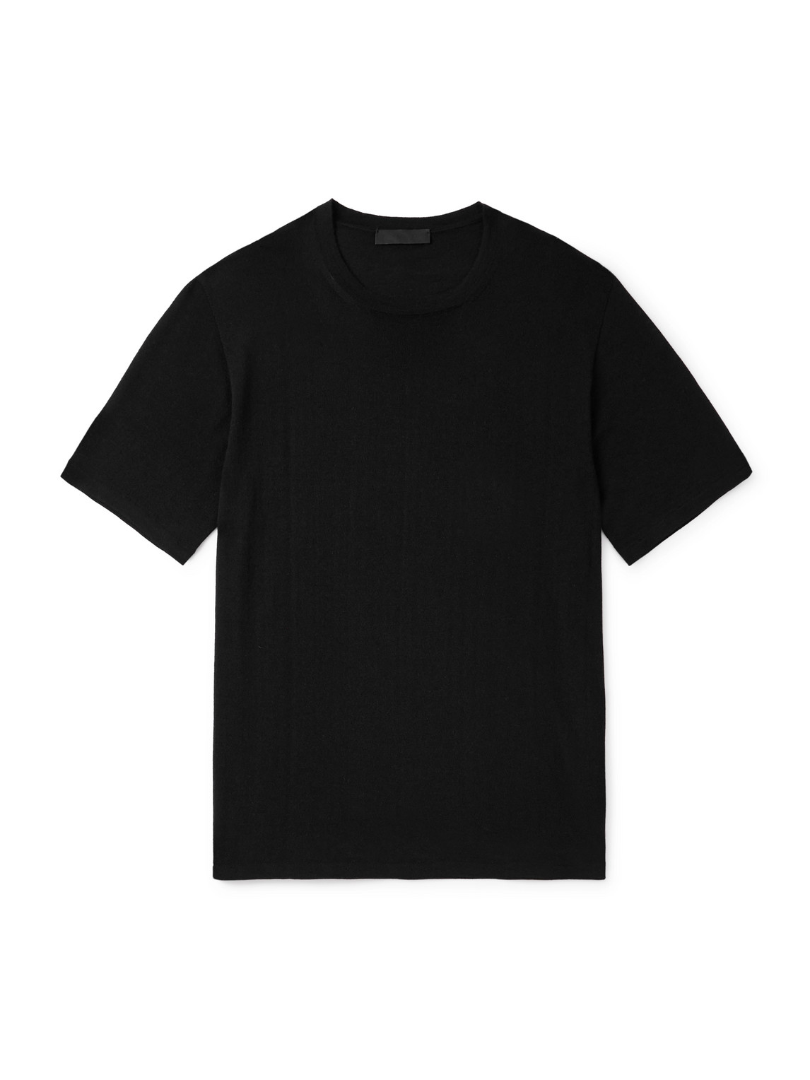 Saman Amel Slim-fit Wool T-shirt In Black