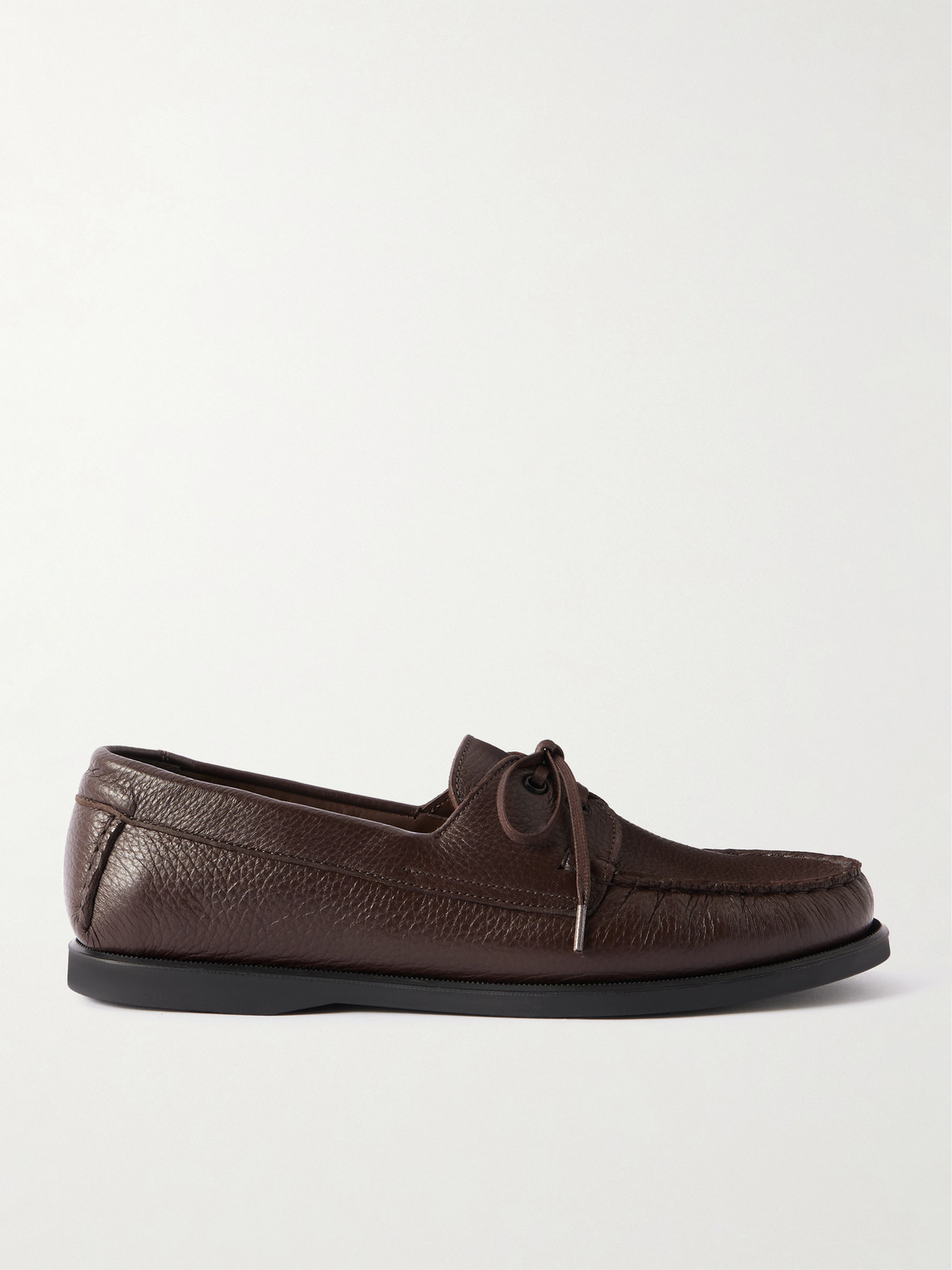 Saman Amel City Moc Full-Grain Leather Boat Shoes - Men
