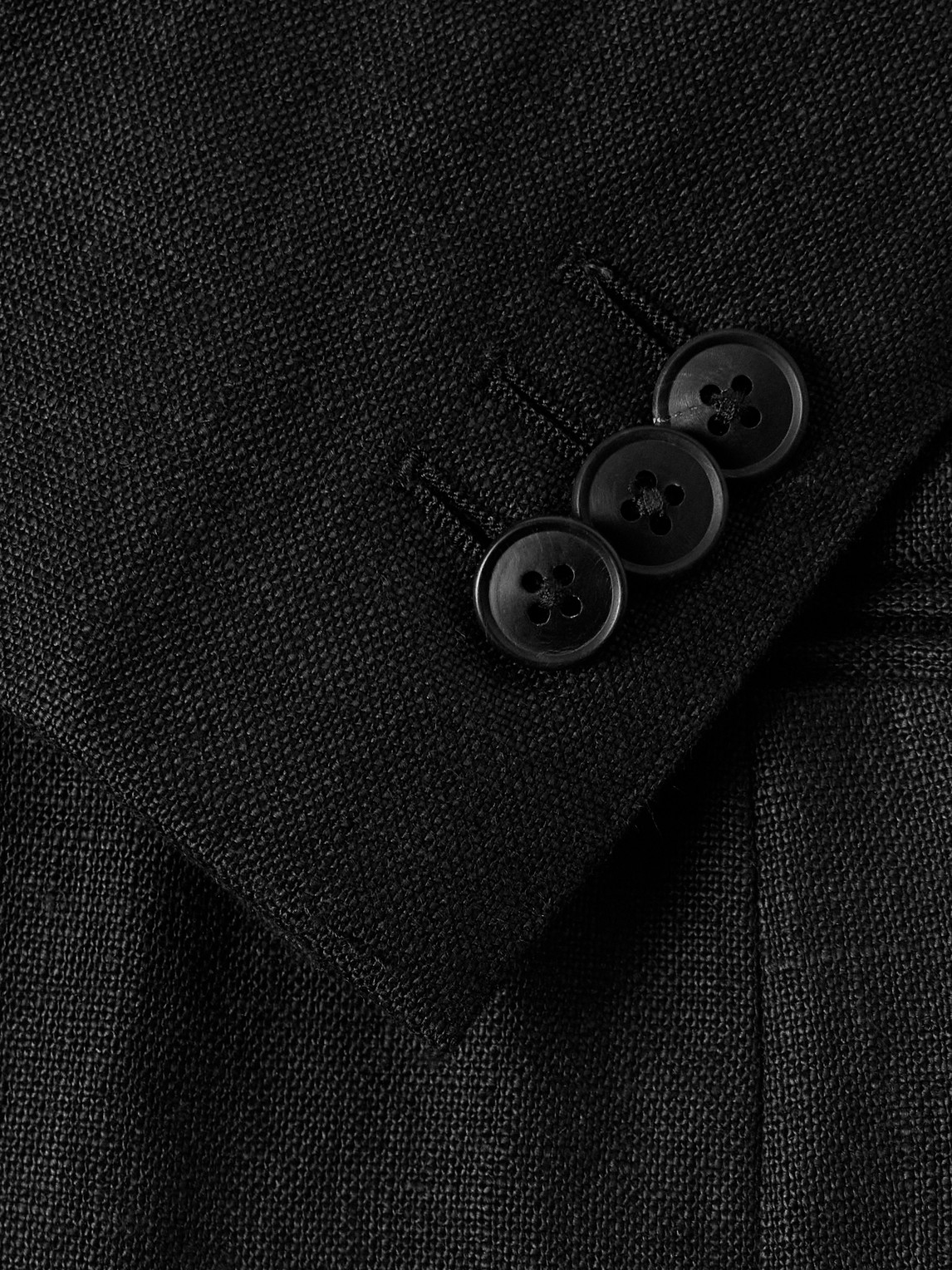  Saman Amel - Unstructured Linen Suit Jacket - Men - Black - It 46 
