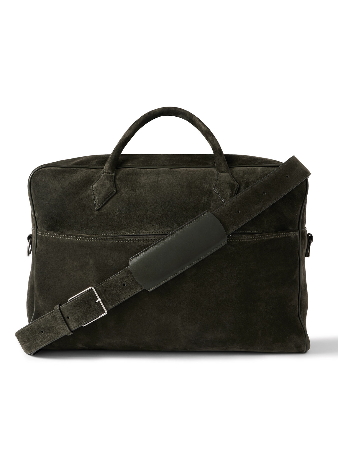 Metier Closer Two Day Suede Holdall In Green