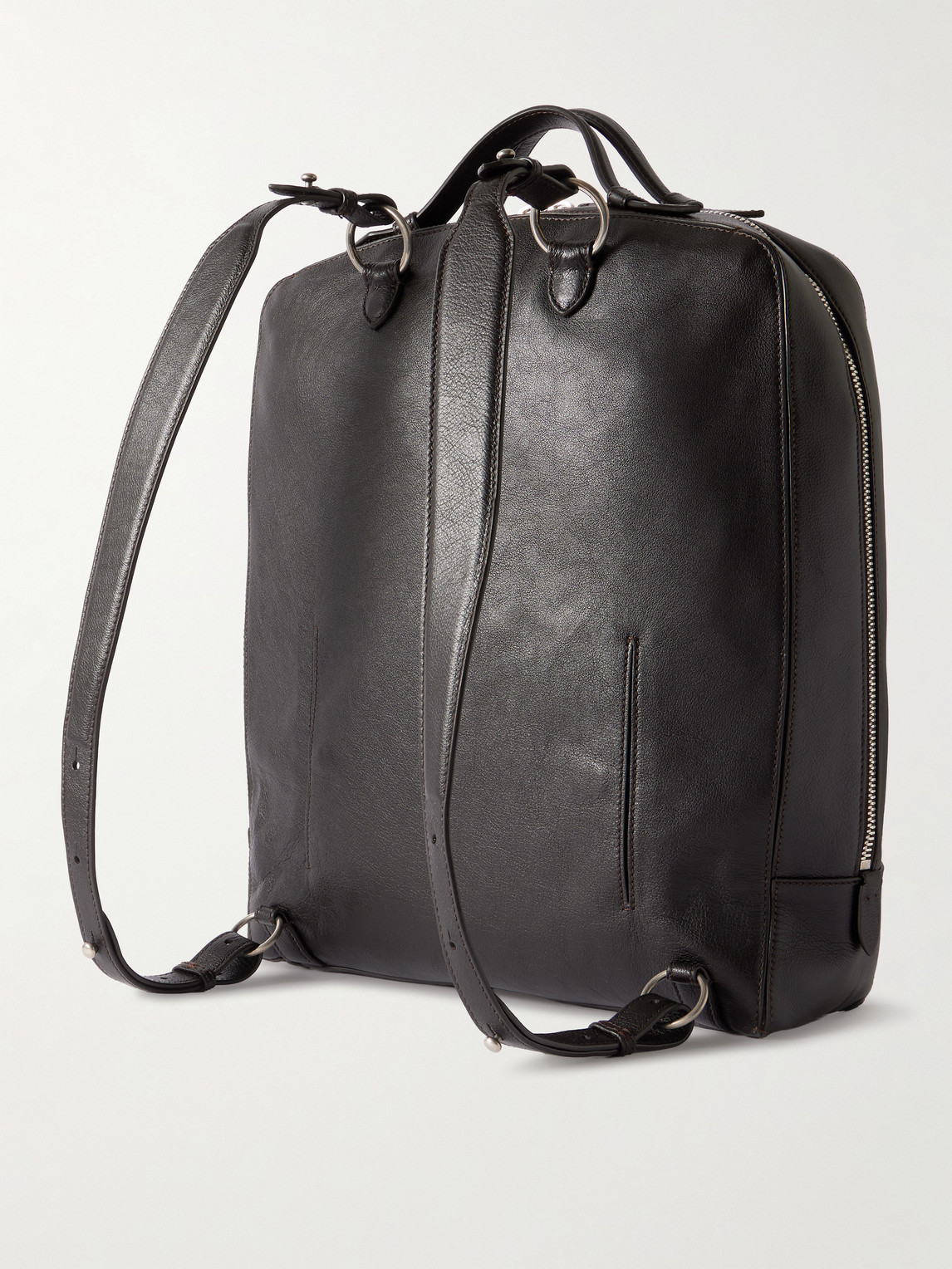Metier Rider Full-grain Leather Backpack In Brown