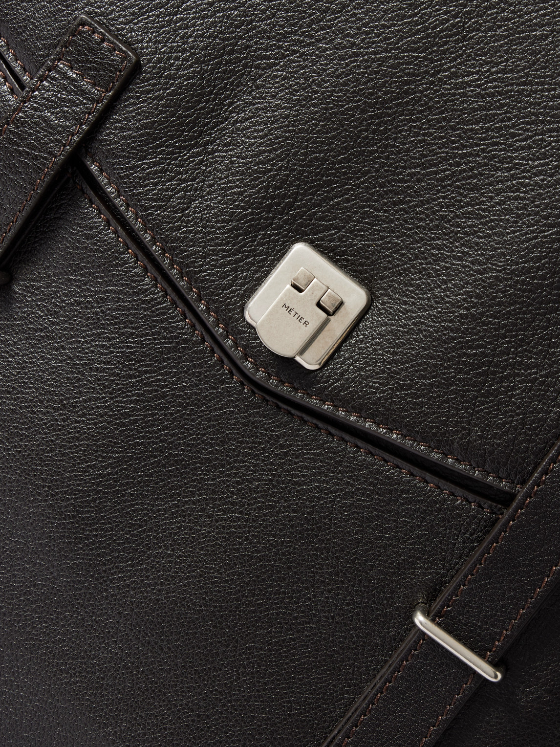 Metier Rider Full-grain Leather Backpack In Brown
