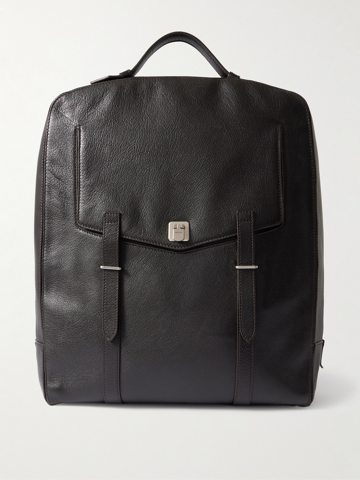 Metier Rider Full-grain Leather Backpack In Brown