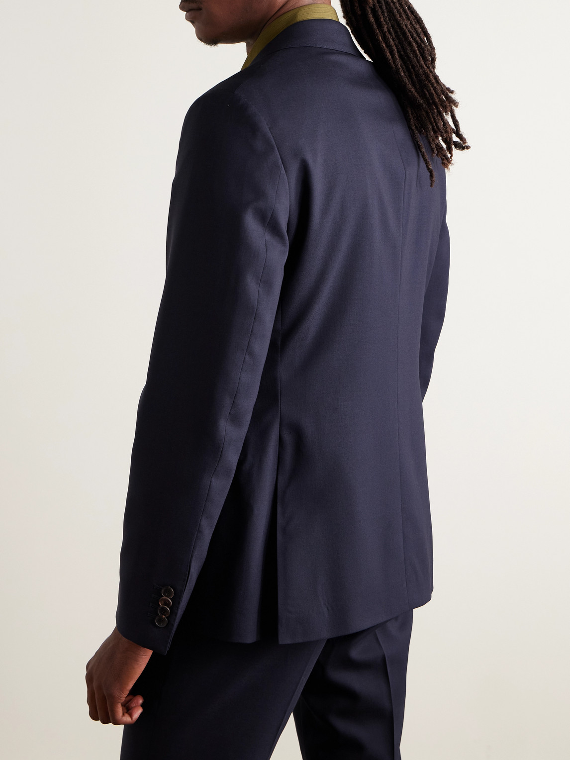  Mr P. - Slim-fit Wool Suit Jacket - Men - Blue - 38 