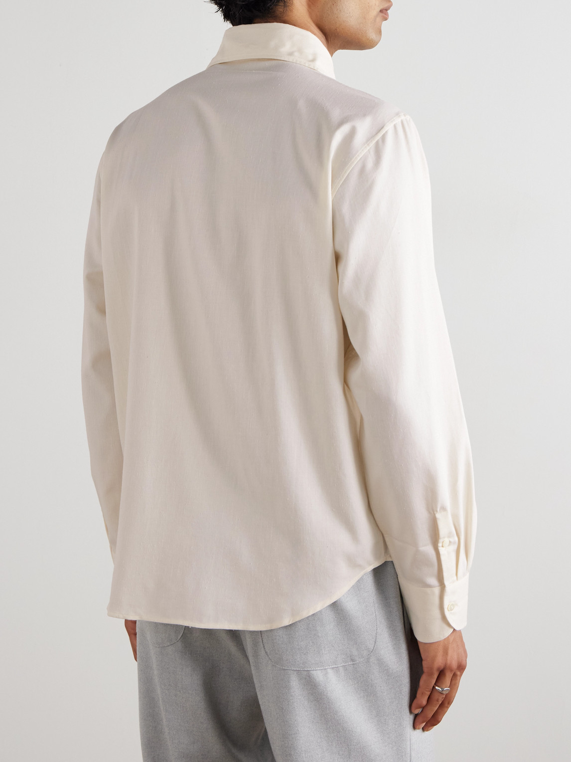  Stòffa - Cotton And Silk-blend Shirt - Men - Neutrals - It 46 