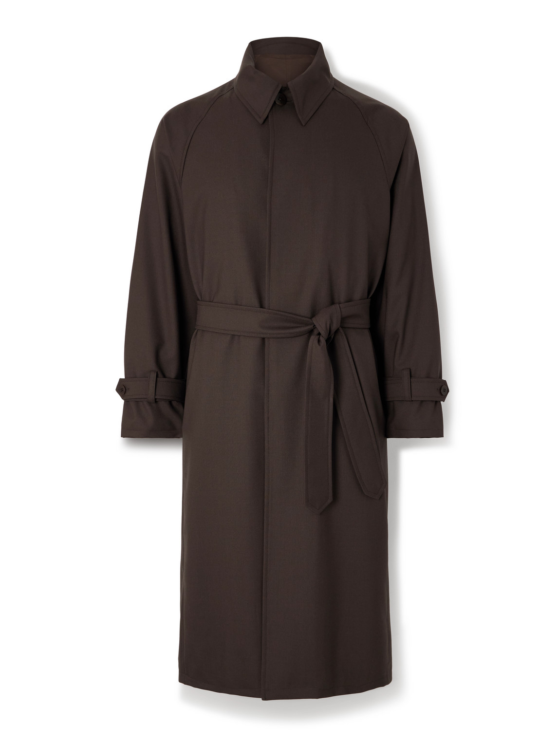 Stòffa Wool-canvas Coat In Brown