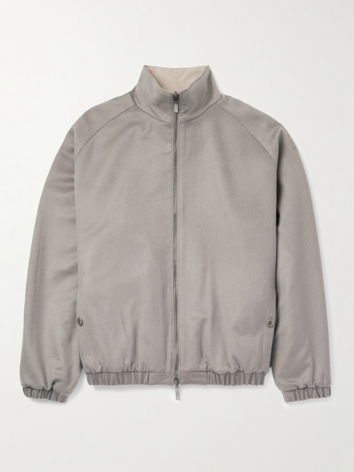 Stòffa Reversible Brushed-cashmere Bomber Jacket In Gray