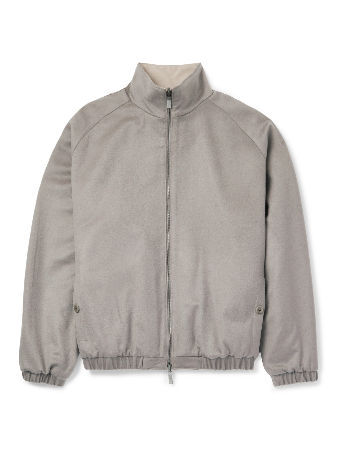 Stòffa Reversible Brushed-cashmere Bomber Jacket In Gray