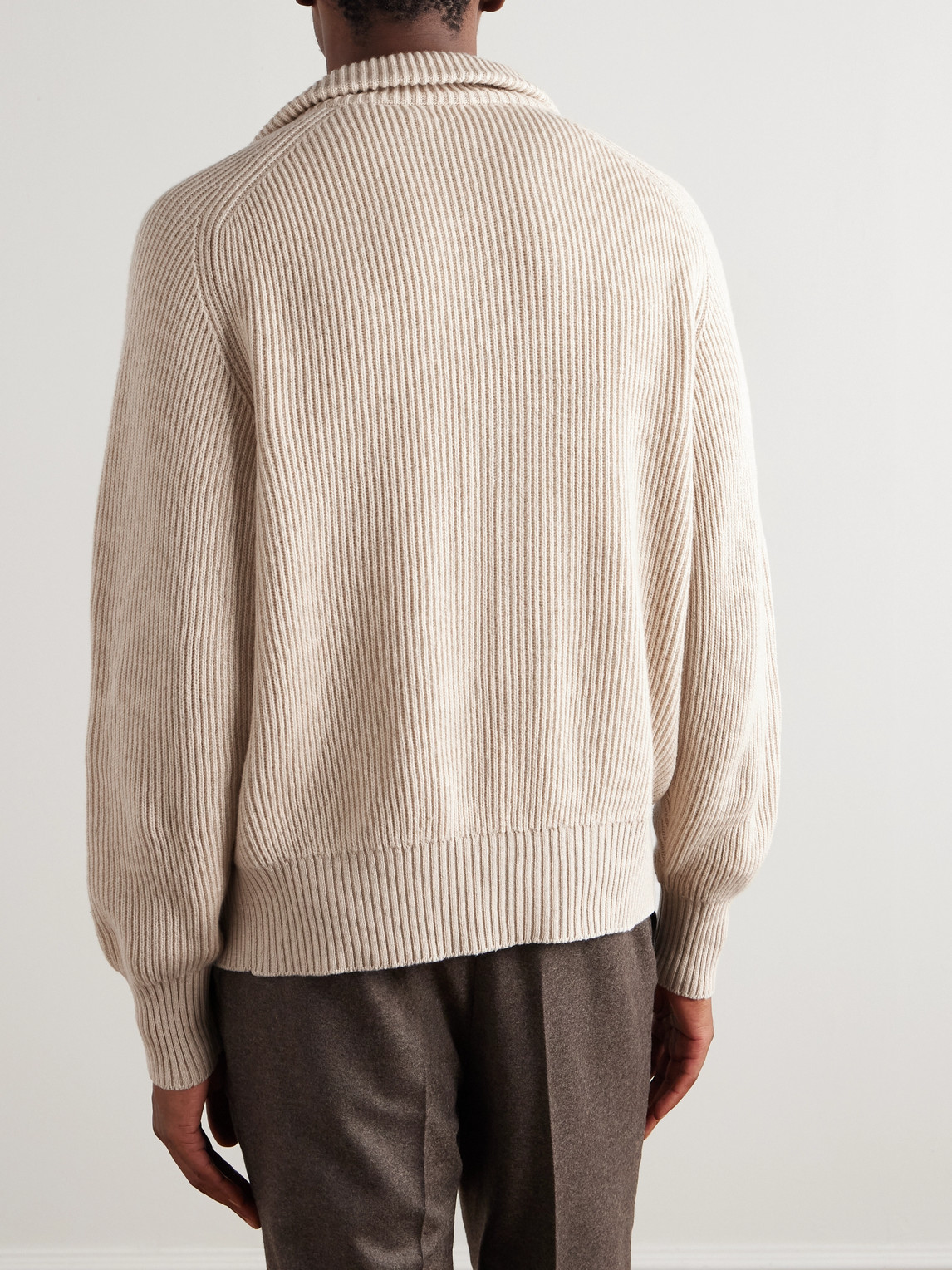  Stòffa - Ribbed Cashmere Cardigan - Men - Neutrals - It 46 